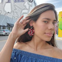 Unleash your wild side with our Red Coral Snake Stud Dangles, a perfect way to bring a bit of daring and mystery to your everyday style. 🐍❤️✨ 🐍 Design: Intriguing hand-painted Red Coral Snake earrings, encapsulating the allure and mystery of these magnificent creatures. 🌳 Material: Sustainable, lightweight Baltic Birch wood. 🎨 Colors: Bold shades of red, white, and black, mirroring the vibrant hues of red coral snakes. 📏 Size: Approximately 3 inches in length, designed to be lightweight and Coral Snake, Snake Head, Black Earrings Dangle, Snake Earrings, The Talk, Wooden Earrings, The Snake, Made Jewelry, Baltic Birch