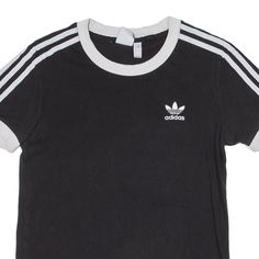 Item is in good used condition. >Size: UK 6 >Armpit To Armpit: 18" >Armpit To Cuff: 3" >Collar To Hem: 26" Adidas Womens, Womens T Shirt, Adidas Women, Black Shirt, Cuff, Adidas, T Shirts For Women, Collar, T Shirt