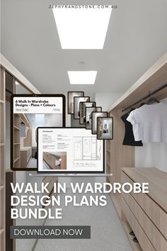 the walk - in wardrobe design plans bundle