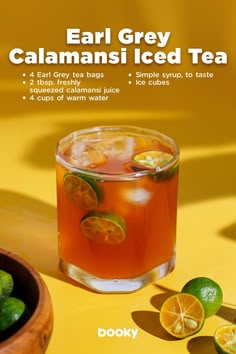 an image of a drink with lemons and limes