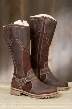 Built for winter, these waterproof boots sport a cozy wool lining and a treaded rubber outsole for a confident step in a robust everyday boot. Free shipping + returns. Suede Knee High Boots, Everyday Boots, Waterproof Leather Boots, Chunky Heels Boots, Tall Leather Boots, Suede Boots Knee High, Warm Boots, Womens Winter, Rounded Toe Boots