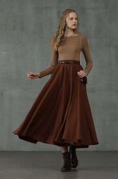 Midi Wool Skirt, Edwardian Skirt, Long Wool Skirt, Warm Skirts, Winter Skirts, Skirt Winter, Party Rock, Party Skirt, Soft Autumn