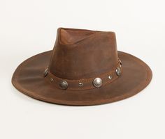 BUFFALO NICKEL HAT Brown Dress With Cowboy Hat, Brown Leather Hat, Cool Dad Hats, Leather Cowboy Hats, Black Cowboy Hat, Black Cowboys, Cowboy Design, Classic Cowboy, Leather Patterns