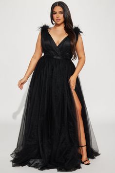 Available In Black. Tulle Gown Sleeveless V-Neckline Feather Shoulder Padded Bra Cups Hidden Back Zipper Lined Self/Lining: 100% Polyester Imported California Proposition 65 WARNING: Cancer and Reproductive Harm - www.P65Warnings.ca.gov. | Amelia Tulle Gown Dress in Black size XS by Fashion Nova Black Plus Size Formal Dress, Sheer V-neck Dress For Prom Season, Tulle V-neck Maxi Dress For Gala, V-neck Tulle Maxi Dress For Gala, Sheer V-neck Evening Dress For Cocktail, Sheer V-neck Cocktail Evening Dress, Black Sheer Sleeveless Evening Dress, Sheer V-neck Evening Dress, Sheer V-neck Maxi Dress For Prom