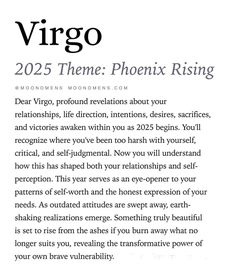 an article from the virgo magazine about phonex rising