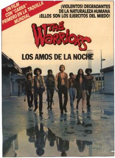 the warriors movie poster with an image of people walking