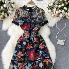 This Dress is fashionable for every occasion. the dress is made-to-order by professional tailors. You can choose from 50 colors, Regular sizes 2 to 16 and plus sizes 14w to 26W. Custom size is also available.. The product details: Age: Ages 25-35 Years Old, Closure Type: zipper, Decoration: Embroidery, Dresses Length: Knee-Length, Elasticity: Non Strech, Fabric Type: Organza, Fit Type: Slim Fit, Gender: Women, Material: Polyester,Acrylic, Material Composition: Synthetic fiber, Neckline: O-Neck, Fitted A-line Floral Dress With Embroidery, Short Sleeve Party Dress With Floral Embroidery, Short Sleeve Floral Embroidered Party Dress, Short Sleeve Floral Embroidery Party Dress, Elegant Short Sleeve Embroidered Dress For Party, Elegant Short Sleeve Floral Embroidered Dress, Multicolor A-line Dress With Floral Embroidery, Summer Floral Print Knee-length Lace Dress, Floral Print Lace Embroidered Party Dress