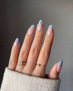 May Nails, White Nail, Pastel Nails, Oval Nails, Cute Nail Designs