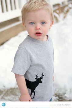 Fabric Ink Deer Shirt by Lisa Richards Cut Boy, Orange Daisy, Deer Shirt, Silhouette America, To The Mountains, Boy Shirt