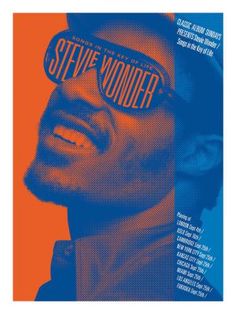 the poster for steve wonder's upcoming album, which features an image of a man wearing