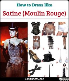 an image of costumes for women in the movie how to dress like satinine moulin roue