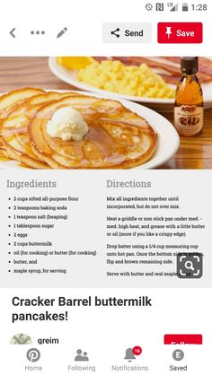 the website for pancakes and other breakfast foods