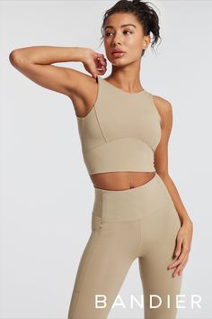 Featuring an impossibly buttery fabric, this ultra-flattering longline bra is made for a Vinyasa flow or a reformer class. (Wouldn't look to bad under a boxy blazer, either.) Boxy Blazer, Bra Design, Sports Bra Design, Vinyasa Flow, Lets Move, Support Bra, Body Top, Activewear Brands