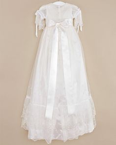 Natalia Christening Gown 4 White Gown With Lace Sleeves For Ceremony, Ceremony Dresses With Lace Work And Organza, Organza Dresses With Lace Work For Ceremony, Lace Wedding Night Dress With Lace Trim, Ceremony Baptism Dress With Lace Trim And Fitted Bodice, Elegant Lace Gown For First Communion, Lace Ball Gown For Confirmation, Elegant Ruffles Gown For Confirmation, Ceremony Gown With Lace Sleeves And Fitted Bodice