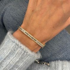 Dress up your everyday stack with this beautiful baguette and pave bangle. Available in 14K White Gold, Yellow Gold, or Rose Gold Diamond weight =1.75 carats Bangle width = 0.20in Bangle is oval shaped with a side clasp Wrist sizes: XS = 15-16cm Small = 17cm Luxury Yellow Gold Sterling Silver Bangle, Luxury Oval Bangle With Diamond Accents, Luxury Modern Bangle With Pave Setting, Simple Gold Bangle Tiffany & Co., Luxury Elegant Bangle With Pave Setting, Elegant Bangle With Baguette Cut Diamonds, Fine Jewelry Bangle With Baguette Diamonds For Gift, Classic Bangle With Baguette Diamonds Cut, White Gold Baguette Cut Diamond Bangle