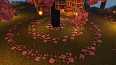 Spore Blossom In Minecraft, Minecraft Cherry Blossom Tree Aesthetic, Minecraft Sakura Biome, Circle Entrance Minecraft, Aesthetic Enchanting Room Minecraft, Cherry Blossom Cliff House Minecraft, Cherry Enchanting Room Minecraft, How To Make A Castle In Minecraft, Cherry Blossom Forest Minecraft