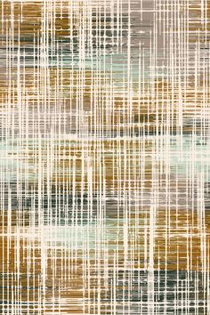 an abstract pattern with lines and squares in shades of brown, blue, beige and white