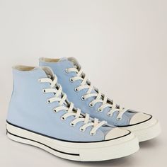 Converse Chuck 70 Hi High Top Light Armory Blue / Egret / Black Unisex Sneakers A00459c Nwt Brand: Converse Model: Chuck 70 Hi Style Code: A00459c Color: Light Armory Blue / Egret / Black Gender: Unisex, Listed As Men's Shoes. Size Guide: Us Men's 12 / Us Women's 14 / Uk 12 / Eur 46.5 / Cm 30.5 More Cushioning, Tougher Canvas, Same Versatility. The Chuck 70 High Top Is Built Off Of The Original 1970s Design, With Premium Materials And An Extraordinary Attention To Detail, With Added An Extra Cus Sporty Light Blue Sneakers With Contrast Sole, Comfortable Blue Lace-up Sneakers, Blue Sneakers With Laces For Light Sports, Blue High-top Sneakers With Laces, Blue Sneakers For Light Sports With Laces, Light Blue Sneakers With Rubber Sole For Light Sports, Light Blue Sneakers For Light Sports With Rubber Sole, Comfortable Blue Sneakers With Rubber Sole, Blue High-top Sneakers