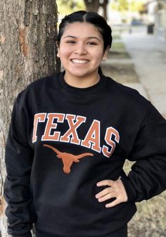 Champion Texas Longhorns Mens Black Powerblend Long Sleeve Crew Sweatshirt - 14755434 Texas Longhorns Sweatshirt, Black Varsity T-shirt For Fall, Black Tops With Ribbed Cuffs For Game Day, Black Sweatshirt For Game Day Sports Season, Black Sweatshirt For Game Day, Black Team Spirit Sweatshirt For Fall, Black School Spirit Sweatshirt With Crew Neck, Black Fan Apparel Sweatshirt For Fall, Black Sweatshirt For Game Day In Fall