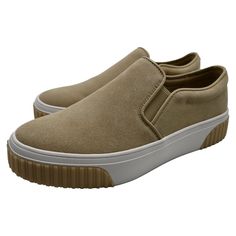 Michael Kors Women's Gertie Suede Slip On Sneakers Style# 43t0gtfp1s Color: Khaki Leather/Suede Upper Lining: Cotton Sole: Rubber Round Toe Slip On Brand New With Box 100% Authentic Size: 8.5 M Beige Suede Sneakers With Vulcanized Sole, Beige Suede Sneakers With Flat Heel, Beige Suede Slip-ons, Spring Suede Platform Sneakers With Round Toe, Beige Canvas Low-top Slip-ons, Spring Suede Slip-on Sneakers, Suede Platform Sneakers With Perforated Toe Box, Spring Suede Slip-on Sneakers With Round Toe, Suede Sneakers With Textured Sole