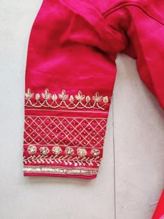 Handmade Embroidery Maggam Work blouse with Heavy Design Back and sleevs Customizable with any color Pink saree blouse Sead bead work choli