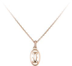 Overlay Cartier Necklace, Logo Necklace, Rose Gold Necklace, Rose Gold Diamonds, Gold Set, Brilliant Cut Diamond, 18k Rose Gold, Pink Gold, Cartier