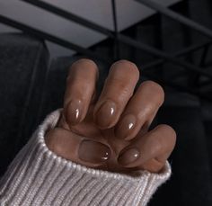 November Nails Short, Autumnal Nails, Chubby Hands, White And Green Nails, Short Almond Nails, November Nails, Nail Color Ideas, Pretty Nail Art Designs, Aesthetic Nails