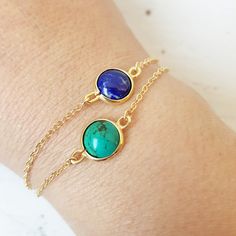 "Gold Lapis Bracelet,Dainty Bracelet,Blue Lapis Bracelet for Women,Birthstone Bracelet,Blue Lapis Jewelry, Blue Gemstone Bracelet 14k gold filled dainty Blue Lapis Birthstone bracelet. Very delicate and dainty gold filled bracelet This tiny gold bracelet prefect for everyday. Great to stack with your other dainty bracelets. Bracelet Measures 6\"-+ 1.5 inch extension. Lapis natural stone- 10mm Made from 14k gold filled . If you would like this chain altered, please convo me. All my jewelry are pa Adjustable Turquoise Bracelet With Birthstone, Adjustable Blue Bracelets With Birthstone, Adjustable Blue Birthstone Bracelets, Adjustable Blue Bracelet With Birthstone, Dainty Blue Stackable Bracelets, Dainty Blue Gemstone Bracelets, Dainty Blue Gemstone Bracelet, Blue Dainty Birthstone Bracelets, Lapis Bracelet