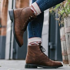 Women's Captain Lace-Up Boot In Arizona Adobe - Thursday Boot Company Thursday Boot Company, Thursday Boots, Keds Champion, Boot Companies, Rugged Look, Nike Flex, Goodyear Welt, Boots Women, Caps For Women