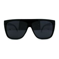 Retro throwback to 90s luxury gangster fashion, these timeless classic iconic hip hop rapper shades will bring back a hard edge to your look! Made with premium oversized rectangle flat top silhouette plastic frame base to bring you the perfect combination of luxury and elegance. Made with composite plastic based frame, reinforced metal hinges, and 100% UV protected lenses. Size: 5 3/4" (146mm) W x 2 1/8" (54mm) H.  Color: Black.  Gender: male.  Age Group: adult. Classic Black Rectangular Shield Sunglasses, Retro Wayfarer Sunglasses For Streetwear, Classic Sunglasses With Uv Protection For Streetwear, Classic Anti-reflective Sunglasses For Streetwear, Classic Wayfarer Sunglasses For Streetwear, Classic Sunglasses For Summer Streetwear, Classic Polarized Sunglasses For Streetwear, Classic Tinted Sunglasses For Streetwear, Retro Adjustable Sunglasses For Streetwear