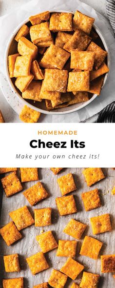 homemade cheez it's made with your own cheeses, and then baked in the oven