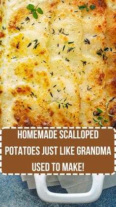 Get a taste of nostalgia with this homemade scalloped potatoes recipe, made the traditional way for a classic, comforting dish. Love And Lemons Scalloped Potatoes, Scalloped Potatoes Homemade, Scalloped Potatoes Side Dishes, Julia Child Scalloped Potatoes, Never Fail Scalloped Potatoes, Frozen Scalloped Potatoes, White Sauce For Scalloped Potatoes, Scalloped Potatoes And Onions