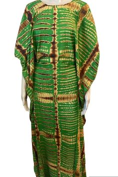 Baati dress.  This baati dress is for everyday wear. It is absolutely comfortable. machine washable w-35 inch l-60 inch Green V-neck Batik Print Dress, Casual Green Printed Kaftan, Casual Printed Green Kaftan, Casual Cotton Maxi Dress With Batik Print, Casual Green Rayon Maxi Dress, Casual Batik Print Tunic Maxi Dress, Green Batik Print Maxi Dress For Summer, Green Batik Print Summer Maxi Dress, Green Casual Maxi Length Kaftan