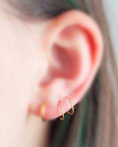 Tiny Double Twist Hoop • Two In One Hoop • Spiral Hoop Earring • Double Open Hoop • Multi Spiral Ear Double Twist, Double Piercing, Black Beads Mangalsutra Design, Black Beads Mangalsutra, Double Hoop Earrings, Starburst Earrings, Tiny Hoop Earrings, White Jewelry Box, Sunny California