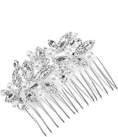 Women's Hair Accessories | Dillard's Silver Hair Jewelry, Pearl Hair Comb, Silver Hair Comb, Women's Hair Accessories, Pearl Hair Combs, Bridal Hair Jewelry, Prom Dress Inspiration, Hair Combs, Indo Western