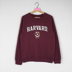 Vintage Rare HARVARD UNIVERSITY Crewneck Sweatshirt Big Logo Harvard Jumper Pullover Harvard Sweater Maroon Colour Unisex Large Size CONDITION :- ✅GOODUSED CONDITION. ✅NO STAINS  ✅NO HOLE  ITEM DESCRIPTION:- ✅SIZE: LARGE ✅MATERIAL : COTTON MEASUREMENT:- ✅ARMPIT TO ARMPIT : 20 INCH ✅LENGHT BACK COLOR/NECK TO HEM : 25 INCH ✅SHOULDER : 20 INCH ✅SLEEVE LENGTH: 22 INCH PLEASE REFER PHOTO BEFORE ORDER ALL MEASUREMENTS ARE TAKEN WITH THE GARMENT FLAT ON THE GROUND THE PARCEL WILL BE ARRIVE WITHIN 10-14 DAYS WORKING DAYS OR MORE DUE TO THE LOCATION & CUSTOMS CLEARINGS. BUYER DON'T HESITATE TO ASK ME IF ANY INQUIRY ABOUT ITEM BEFORE PURCHASING. PLEASE BEWARE THESE ARE VINTAGE ITEM. PLEASE CAREFULLY CHECK THE ITEM MEASUREMENT TO INSURE YOUR PROPER FIT AND AVOID THE WRONG PURCHASING. PLEASE LEAVE MAS Ivy League Acceptance, Harvard Sweater, Harvard Sweatshirt, Maroon Colour, University Crewneck, Designer Sweatshirts, University Sweatshirts, Harvard University, Champion Sweatshirt