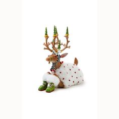 Dash Away Sitting Blitzen Reindeer Figure by Patience Brewster Reindeer Figure, Patience Brewster, Seasonal Displays, Digital Gift Card, Reindeer, Figurines, Gift Card, Holiday Decor, Design