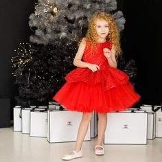 Step into a world of magic and elegance with our Red Sparkling Tutu Dress, designed for young girls who love to shine. Inspired by the wonder of fairy tales and the joy of celebrations, this dress is more than just an outfit; it's a statement piece for those special moments. The shimmering red beaded sequin fabric catches the light, creating a dazzling effect that is perfect for birthdays, Christmas parties, or any festive occasion. Crafted with care, each layer of the red tutu skirt adds volume Princess Gown For Kids, Gown For Kids, Red Tutu Skirt, Christmas Gown, Red Tutu, Kids Gown, Princess Gown, Christmas Parties, Girl Party