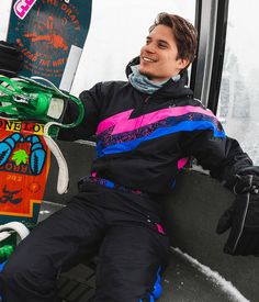 To each their own - and to own each of them. Take on the night slopes like never before in the men's Night Run Snow Suit! Watch with joy from your non suspecting snow suit as the slopes clear out for the smooth-sailing night runs ahead. Lodge Outfit, Ski Lodge Outfit, Outfit Guys, Best Dressed Award, Snowboard Suit, Night Run, Outfit Style Ideas, Ski Aesthetic, Ski Party