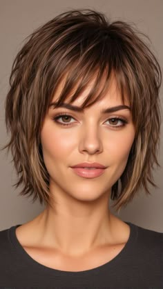 Shag Cut, Medium Shag Haircuts, Layered Haircuts For Medium Hair, Short Shag, Choppy Bob Hairstyles