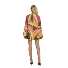 Step into the enchanting world of 70s Dress Style with our Bell Sleeve Dress, a captivating piece that encapsulates the spirit of the groovy era. This 60s 70s mini dress is a Boho Dress with a distinctive Bohemian touch, perfect for those seeking a Hippie Dress that exudes both charm and style.The Multicolor Tent Dress features a groovy pattern print inspired by the psychedelic aesthetics of the 70s, creating a visually striking and unique look. This slip-on dress is designed for ease and comfor