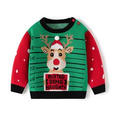 PRICES MAY VARY. Festive Knit: This ugly Christmas sweater features a vibrant knit pattern, Bring the holiday spirit to your little one's wardrobe with this hilarious ugly Christmas sweater! your kid will be the life of the party at every holiday party. Cozy Comfort: Made of 100% cotton material, comfortable, breathable, and warm, it is very suitable for both outerwear and underwear, this sweater provides warmth and comfort for your little one during the holiday season. Versatile Sizing: Pair it Toddler Ugly Sweater, Toddler Ugly Christmas Sweater, Kids Ugly Christmas Sweater, Knitted Sweatshirt, Dinosaur Funny, Baby Christmas Gifts, Knit Sweatshirt, Christmas Knitting, Baby Sweaters