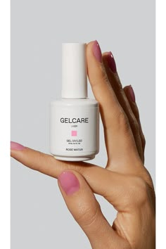 We're Gelcare, a nail care brand, and it's time to become your own nail artist. Our mission is to elevate the at-home experiences, focusing on providing beauty lovers with a refined approach to nail care.A gel polish like no other, developed by top-notch artists specifically for easy at-home use. An OG Gelcare color - one of the first Gelcare ever developed. This delicate, jelly, pink enhances the natural beauty of your nail while giving them a little punch. This color is super versatile when it Water Nails, Color For Nails, Uv Gel Nail Polish, Gel Polish Colors, Uv Gel Nails, Manicure Y Pedicure, Uv Gel, Rose Water, Nails Inspo