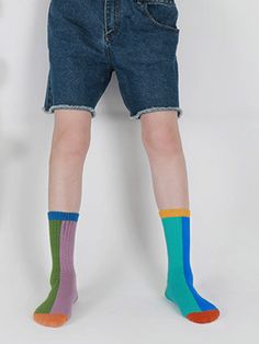 Make a bold statement with our Color Block Asymmetrical Cotton Socks. Featuring a dynamic design of contrasting colors and asymmetrical patterns, these socks add an edgy twist to your outfit. Crafted from soft and breathable cotton, they provide comfort and style all day long. Whether you're pairing them with sneakers for a casual look or dressing up with boots for a night out, these socks are sure to turn heads. Step into fashion-forward style with our Color Block Asymmetrical Cotton Socks! You Trendy Blue Knee-high Socks For Winter, Blue Cotton Socks For Summer, Trendy Blue Socks For Spring, Trendy Stretch Blue Socks, Casual Blue Mid-calf Socks, Trendy Blue Socks For Winter, Trendy Blue Socks For Summer, Trendy Blue Winter Socks, Trendy Blue Summer Socks