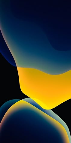 an abstract image of yellow and blue curves