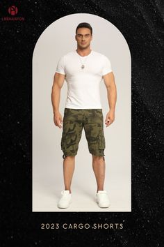 Step into the wild with our Camo Cargo Shorts for Men. These rugged and stylish shorts feature a camouflage pattern, multiple pockets, and a comfortable fit, perfect for your outdoor escapades. #CamoCargoShorts #AdventureStyle #OutdoorFashion