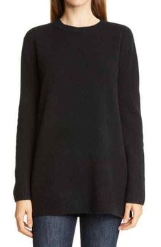 For Sale 100% Authentic  NEW Nordstrom Signature Cashmere Tunic Sweater in Black - Size S  Details Color: Black  Size: S Underarm: 21" across  Sleeves: 25" Length from shoulder: 28" Hem: 23"  across  Details & Care In this yummy cashmere sweater, a longer length and a flowy fit provide both extra warmth and an abundance of ways to wear it. - Crewneck - Long sleeves - Ribbed cuffs and hem - 100% cashmere - Dry clean - Imported  Shipping: Combine shipping is available, please message us when you d 2020 Outfits, Nordstrom Sale, Sweater Style, Tunic Sweater, Cashmere Sweater, Surprise Gifts, Cashmere Sweaters, Sweater Outfits, What To Wear