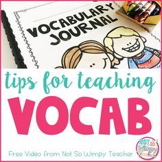 a book with the title tips for teaching vocab