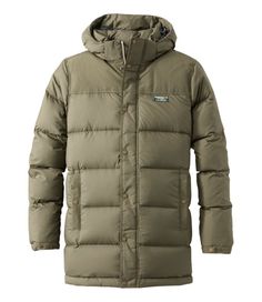 Warmest rating in winter coats for men. Our best-value down parka—packed with ultralight 650-fill DownTek for warmth and protection, even when wet. Slightly Fitted. Best with midweight layer. Falls at thigh. 650-fill DownTek down insulation repels moisture and provides exceptional warmth. Recycled polyester shell and lining resist wind and rain. Reinforced with nylon overlays on shoulders for extra durability. Machine wash and dry. Stand collar with removable, adjustable insulated hood. Full zip Mens Outerwear Jacket, Light Activities, Mens Winter Coat, Men's Jackets, Down Parka, Down Jackets, Mens Outerwear, Mens Big And Tall, Classic Collection