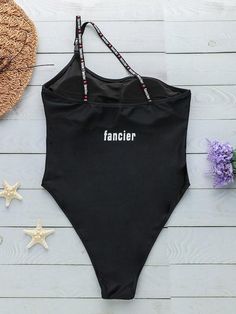 Plain Single Shoulder One-piece Swimwear – rrdeye Boho Style Dresses, Urban Looks, Yoga Activewear, Black Swimwear, Tankini Swimsuits, One Piece Swim, Cozy Fashion, One Piece Swimwear, Hot Springs